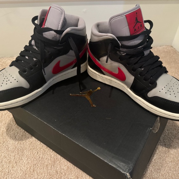 Size 5.5 - Air Jordan 1 Mid Black College Grey W - Picture 6 of 6